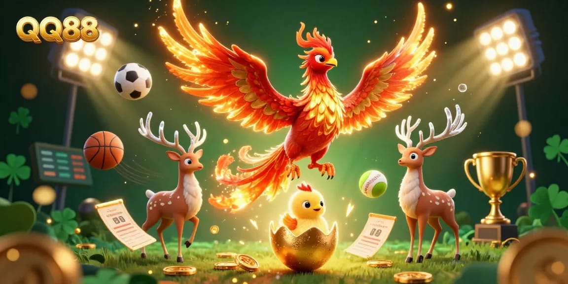Experience thrilling moments at QQ88 with dynamic sports betting elements and captivating characters.