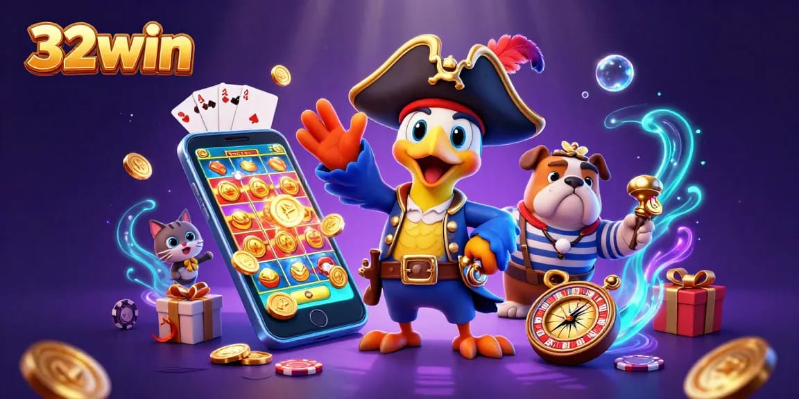 Experience thrilling gameplay at 32win with vibrant slot machines and engaging characters.