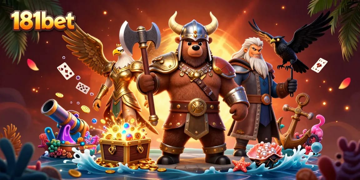 Experience thrilling wins with 181bet in this vibrant casino battle scene showcasing action-packed elements.