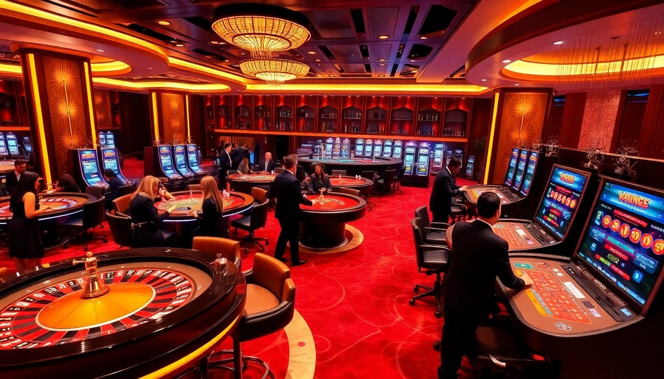 Experience thrilling gameplay at https://vin88qq.com/ with vibrant casino visuals and elegant gaming tables.