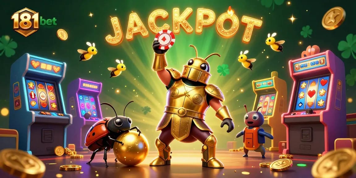 Experience big wins with 181bet in this vibrant casino scene of victory.