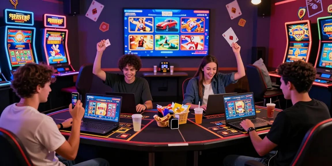 Engaged players enjoying various games at credit card casinos, showcasing vibrant atmosphere and exciting bonuses at https://chps.org.uk.