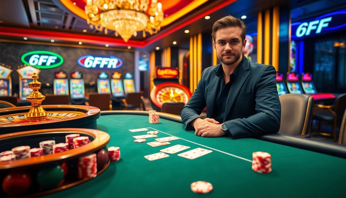 Elevate your gaming experience at 6FF with vibrant casino tables and thrilling action.