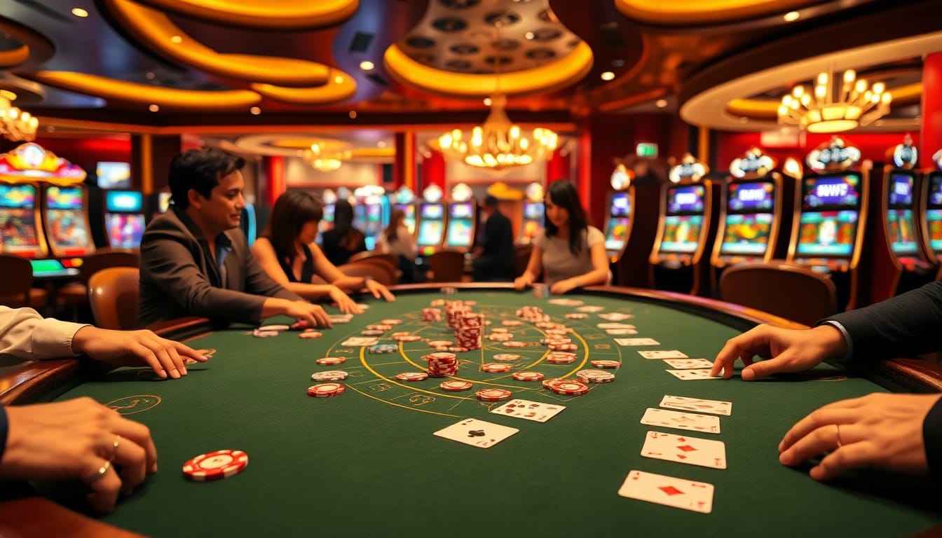 Experience thrilling gameplay at MM88 osaka with vibrant blackjack tables and immersive casino elements.