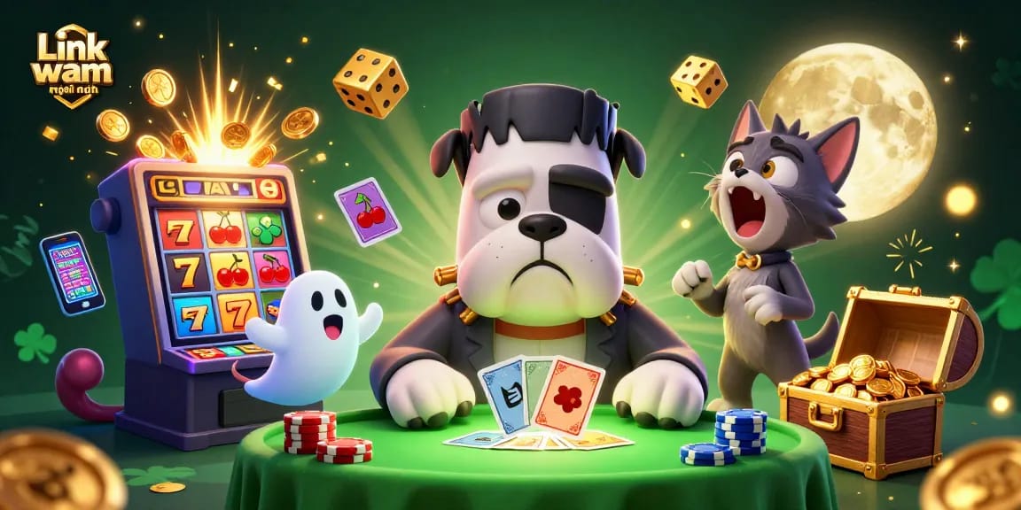 Engage in thrilling gambling action with Link vmax mới nhất showcasing vibrant characters and dynamic casino elements.