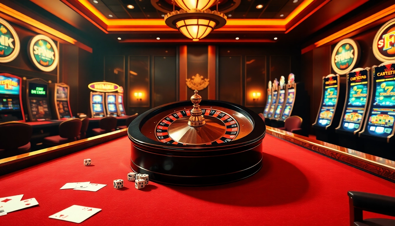 Excited players engaged in high-stakes gaming at nk88 net's luxurious casino.