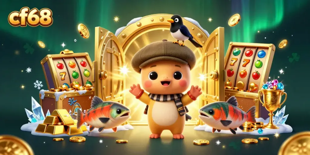 Discover winning strategies at cf68 with vibrant casino scenes and gold treasure elements.
