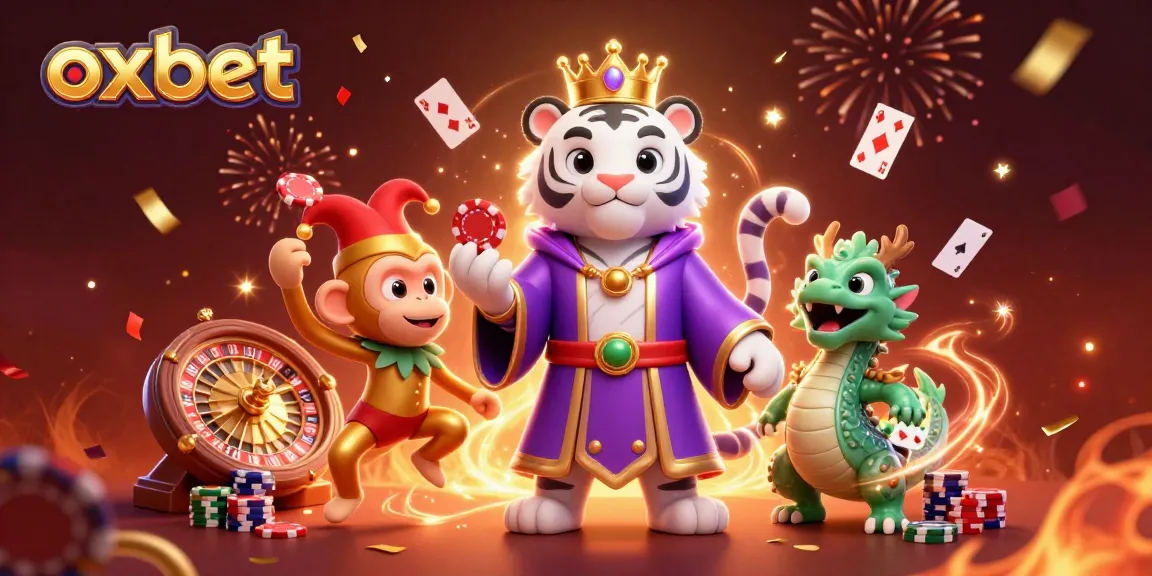 Join oxbet for an exciting round of poker with vibrant characters and casino elements