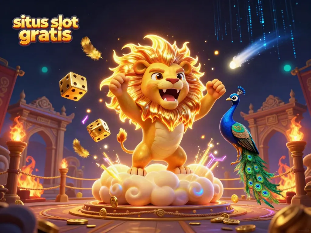 Experience situs slot gratis in a vibrant 3D casino world with animated characters and dynamic game elements.