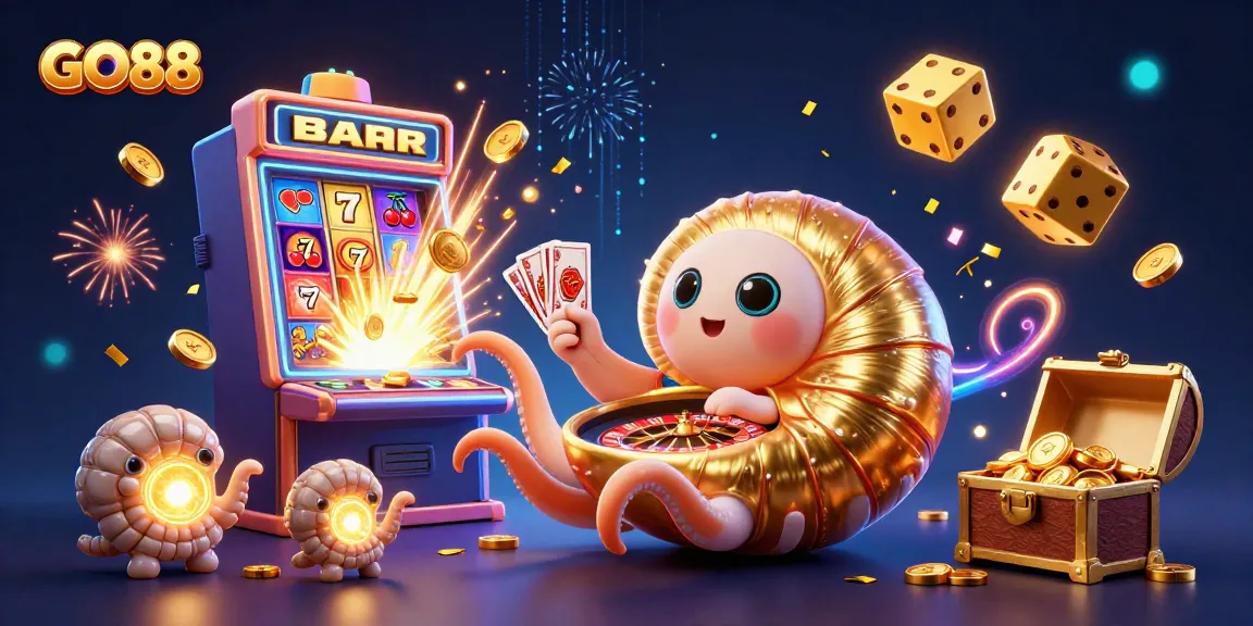 Experience GO88's thrilling game adventure with dynamic 3D casino elements and jackpot excitement.