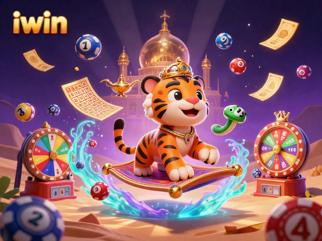 Experience iwin's vibrant casino realm filled with colorful games and magical elements.