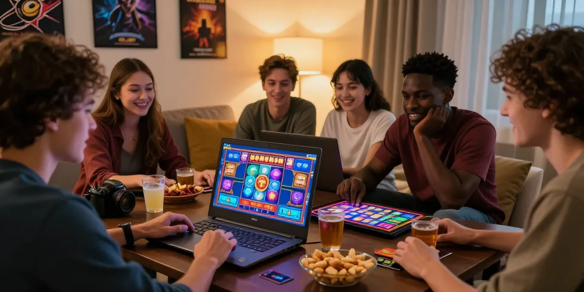 Group enjoying a gaming session at home, showcasing the fun of credit card casinos.