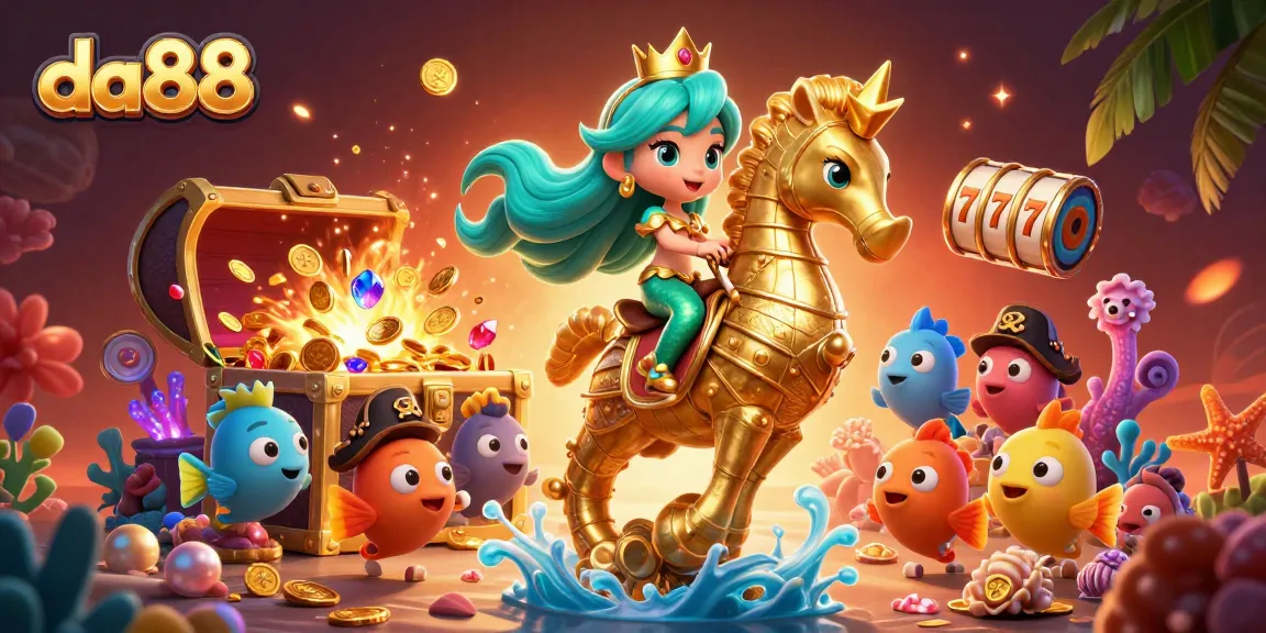 Experience the thrill of da88 slots with mermaid adventure and vibrant treasures in 3D design.