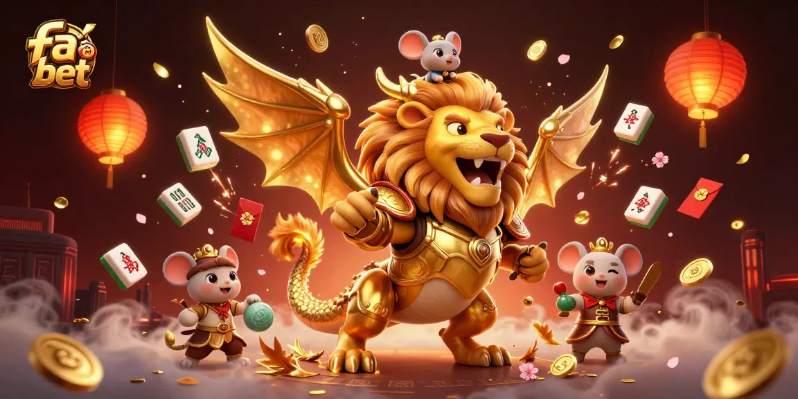 Experience fa bet with thrilling 3D gaming action featuring a chimera and casino elements.