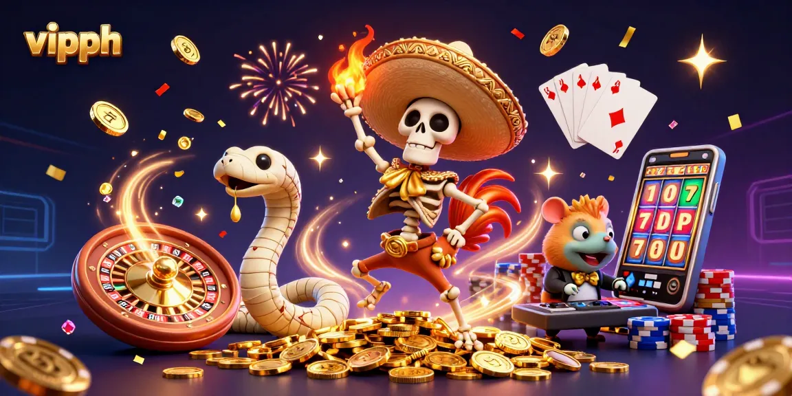 Experience exciting gambling wins at vipph with vibrant casino characters and dynamic game elements.
