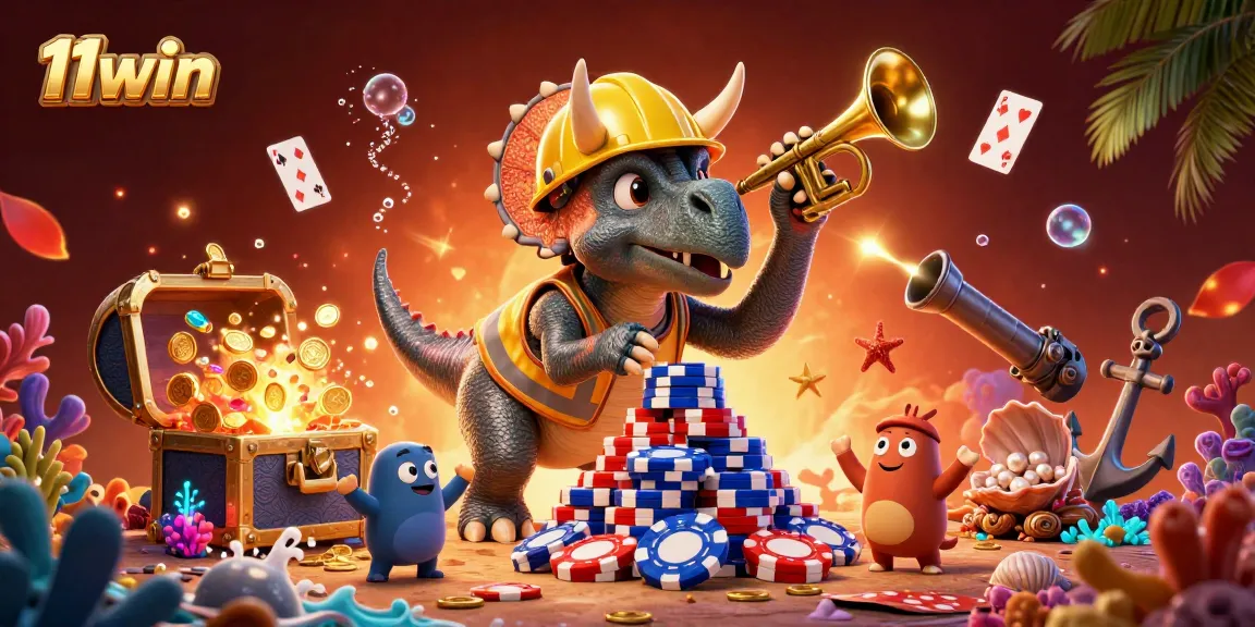 Win big at 11win with a vibrant celebration of poker chips and dynamic game elements!